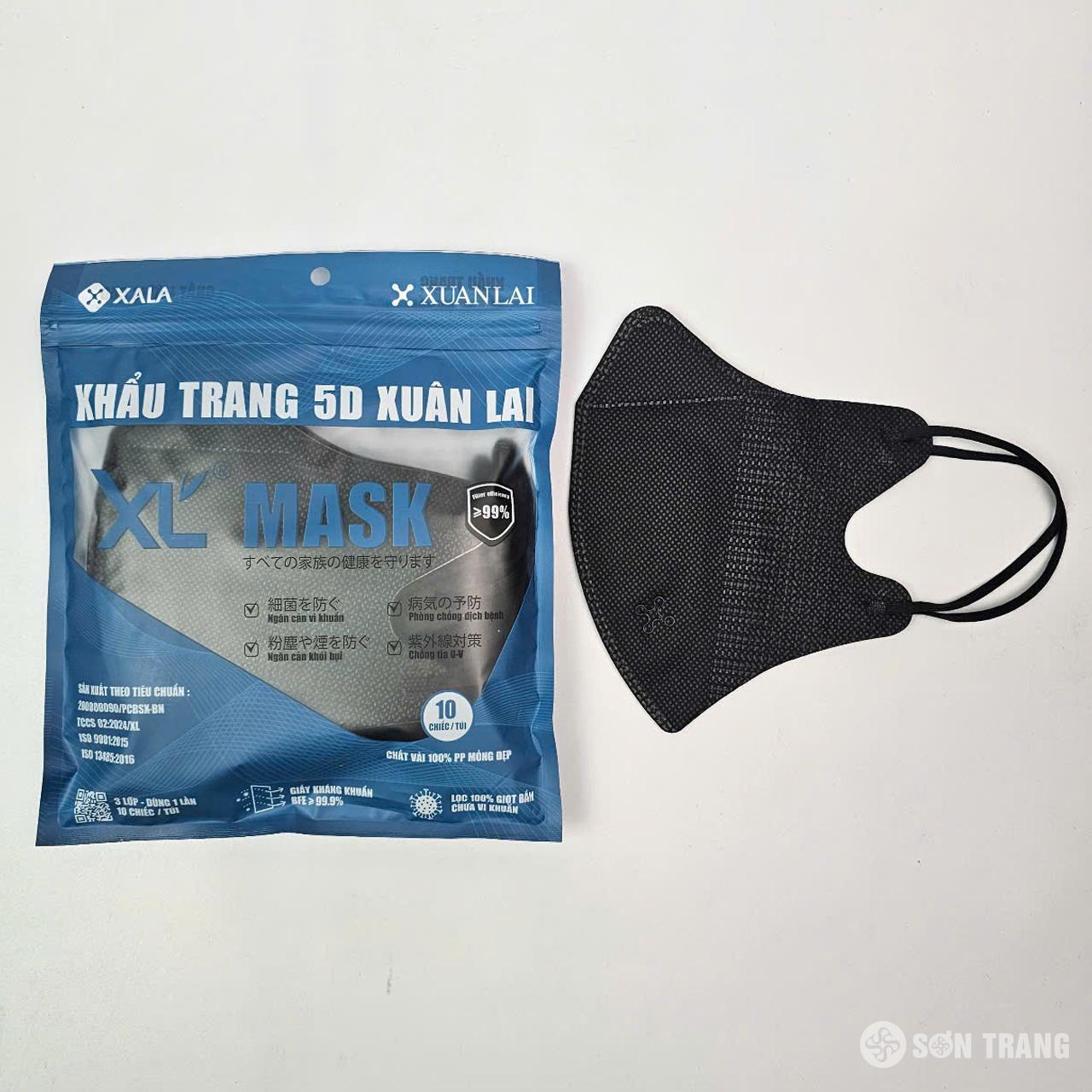 Khẩu trang 5D Xuân Lai 7 Khẩu trang 5D màu đen